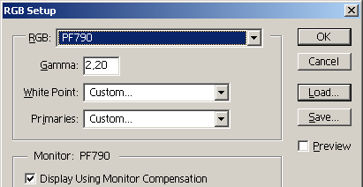 Калибровка монитора и приложений для работы с цветом (W2K)