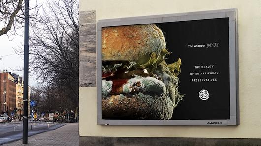 Дизайн и Креатив - Burger King показывает плесень в рекламе Whooper. Whooper без консервантов?